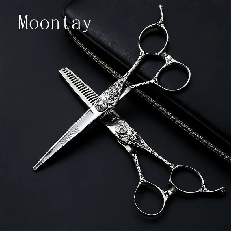 Профессиональные японские ножницы для стрижки волос Moontay из стали 440c 6 0 дюйма с
