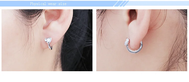 Модные женские серьги гвоздики с сердечком и роскошным кристаллом серебристого