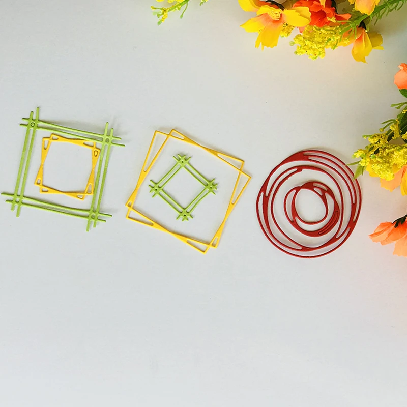 Circle Square Metal Cutting Dies for Scrapbooking DIY Album Embossing Folder Paper Card Maker Template Decor Stencils Crafts Die | Дом и сад