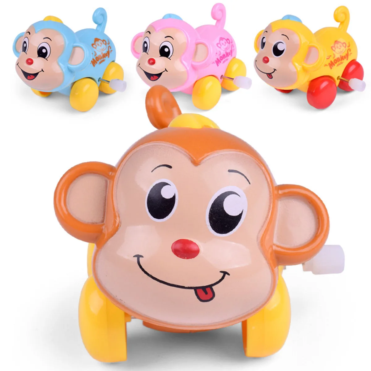 

1PCS Baby Wind Up Toys Newborn Running Jumping Fun Infant Cute Fun Cartoon Animal Dog Cat Cattle Crawling Clockwork Classic Toy