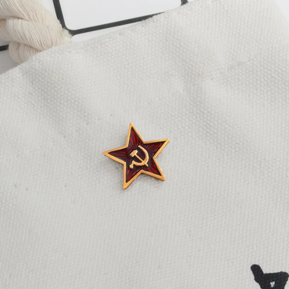 Красные звезды серповидные коммустические значки мода свобода штырь Русские