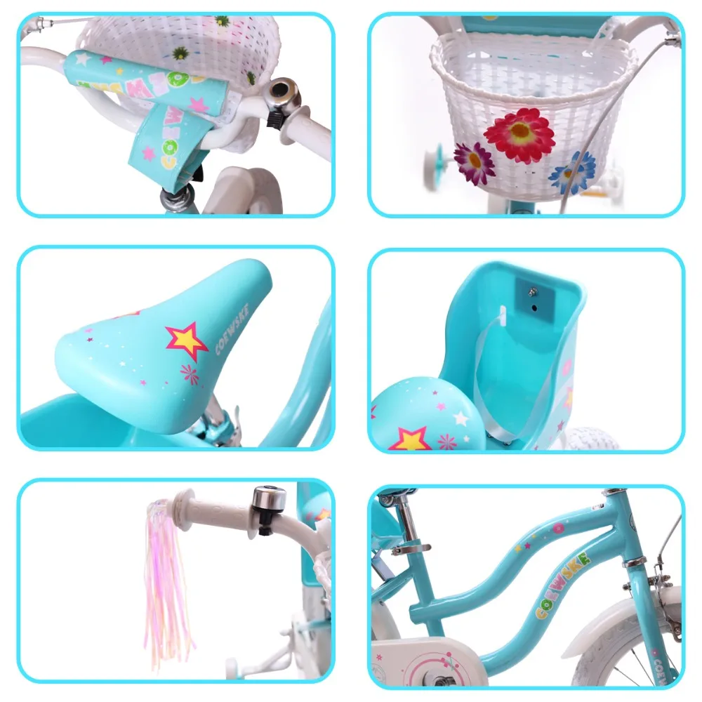 Kid's bike Steel Frame Children Bicycle Little Princess Style 14-16 Inch with Training Wheel | Спорт и развлечения