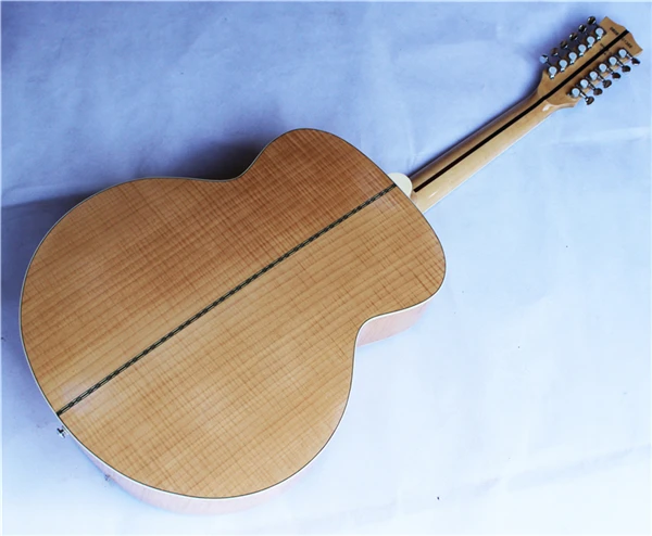 12 струнных акустических гитар Массив ели Топ Клен сзади и сбоку сразу доставка|12