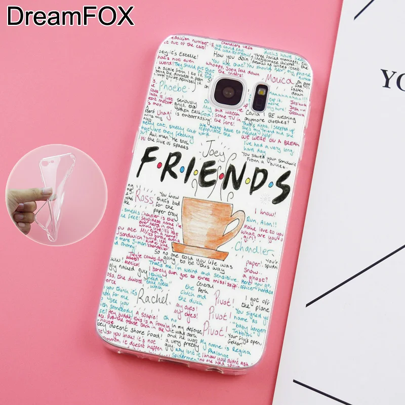 DREAMFOX K102 друзья ТВ шоу Мягкий ТПУ силиконовый чехол для samsung Galaxy Note S 6 7 8 9 Edge Plus Grand