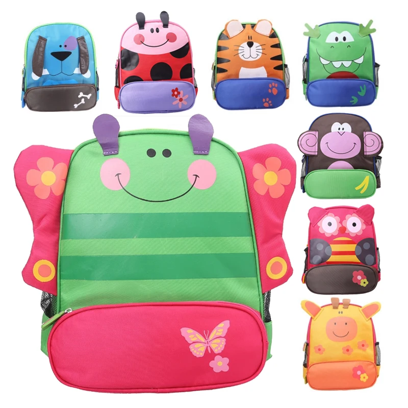 Маленькие милые дети школьная сумка разноцветные Мультяшные животные Начальная