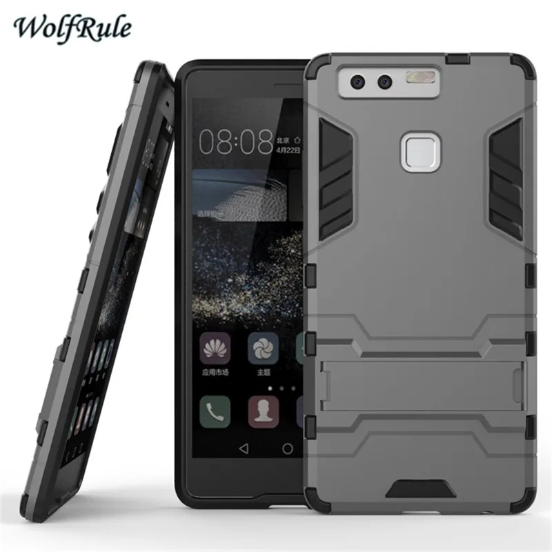 Чехол wolfrole для Huawei P9 силиконовый и пластиковый противоударный чехол-подставка