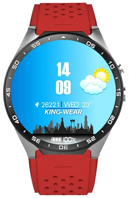 Slimy умные часы 3g Android 5,1 Wi-Fi gps Bluetooth спортивные часы-телефон циферблат вызова Фитнес трекер PK KW88 H1 Смарт-часы - Цвет: Красный