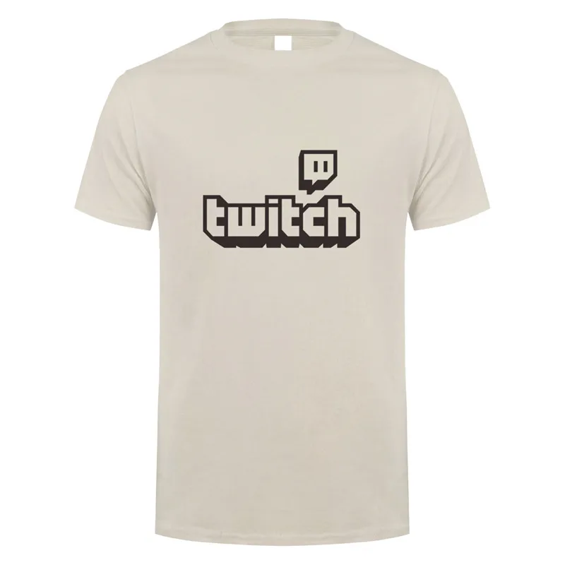 Sand Twitch футболки топы для мужчин короткий рукав хлопок o-образным вырезом игры Twitch футболки мужские футболки DS-050 - Цвет: Sand