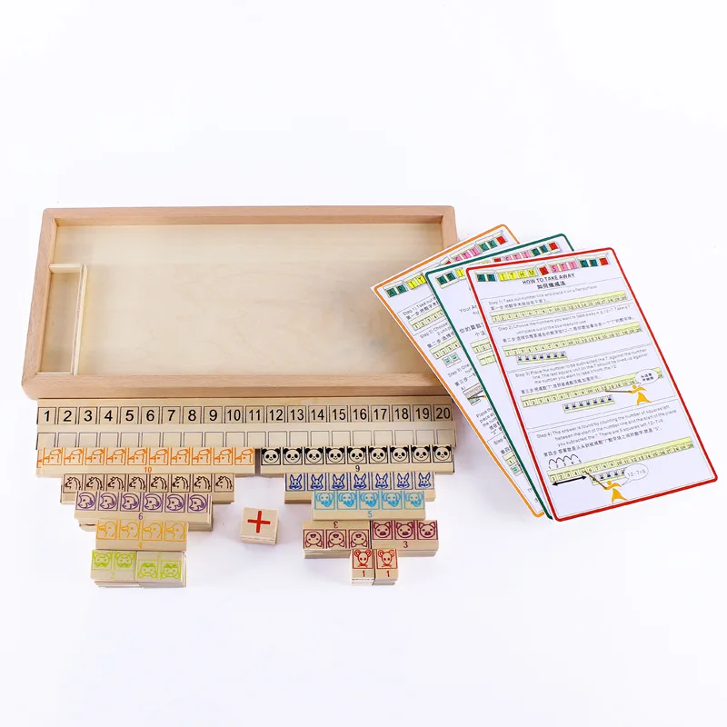 Новые Детские деревянные игрушки ToysMontessori материалы Обучения добавить вычитание