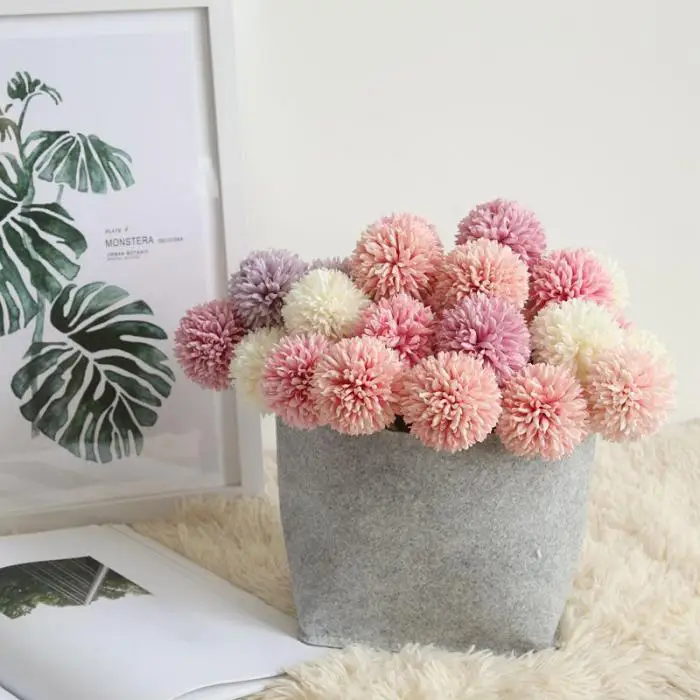 1 Pcs Simulation Artificial Flower Fake Dandelion Bouquet Home Wedding Party Decoration DTT88