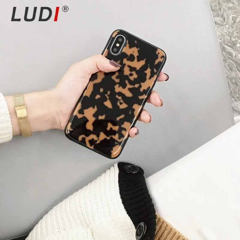 LUDI сексуальный глянцевый леопардовый чехол для телефона iphone 11 pro max/7/6/6 s/8/xs/6 plus/max/xr