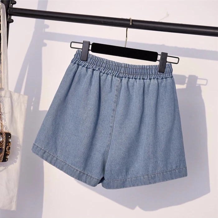 Джинсы для женщин Летняя с высокой талией Плюс Размер мозаичный ремень карман