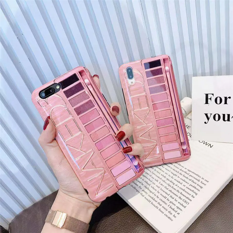 INS тени для век лоток телефонный чехол iPhone XS Max XR 7 8Plus 6s 6plus IMD Урбан спад NAKED3 мягкий