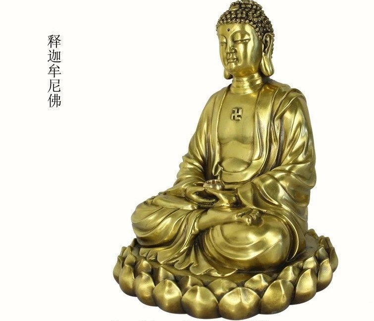 10 китайский латунный медный три Amitabha Шакьямуни татхагата сидеть Лотос Будда