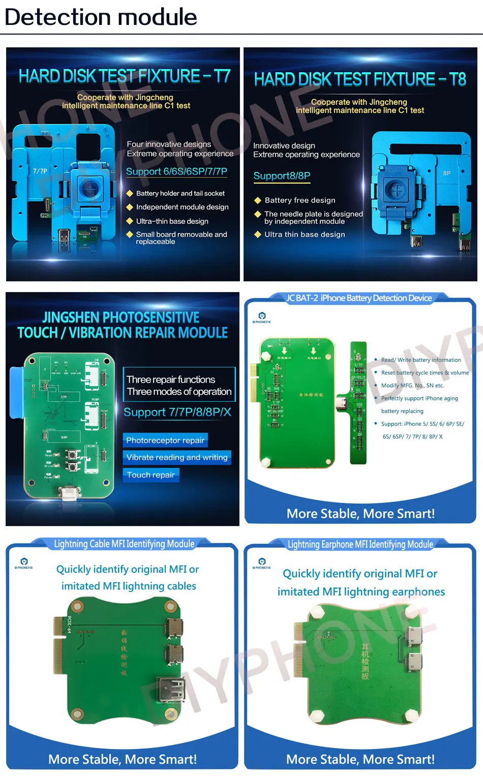 JC Pro1000S PCIE-8 NAND Программист тестовое приспособление для iPhone 8 8P X материнская плата инструмент для ремонта ошибок Обновление памяти последовательное Чтение запись