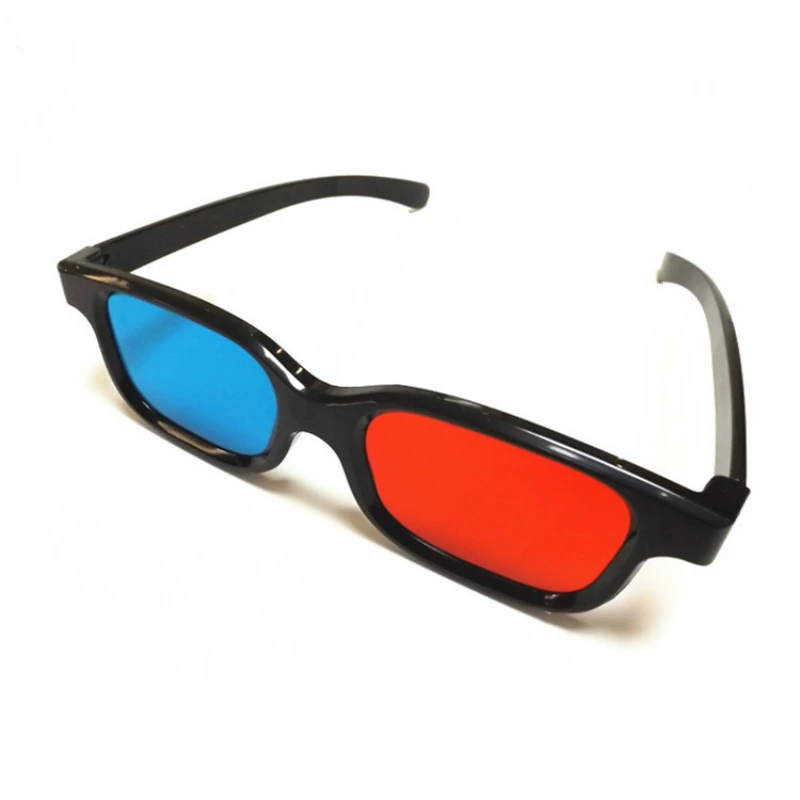 Для 3D очков/красные синие голубые 3d очки Anaglyph пластиковые очки|Аксессуары для