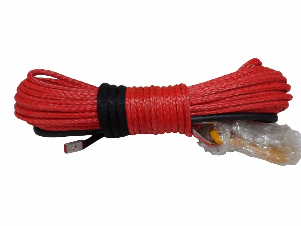 

Red 10mm*30m Synthetic Rope,Boat Winch Rope,3/8 x 100 Winch Cable,Off Road Rope
