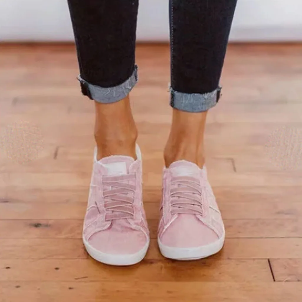 Flat-Bottomed Casual Single Shoes Women's Peas Shoes Summer Beach Blue Gray White Pink Purple Concise Canvas Shoes#G4