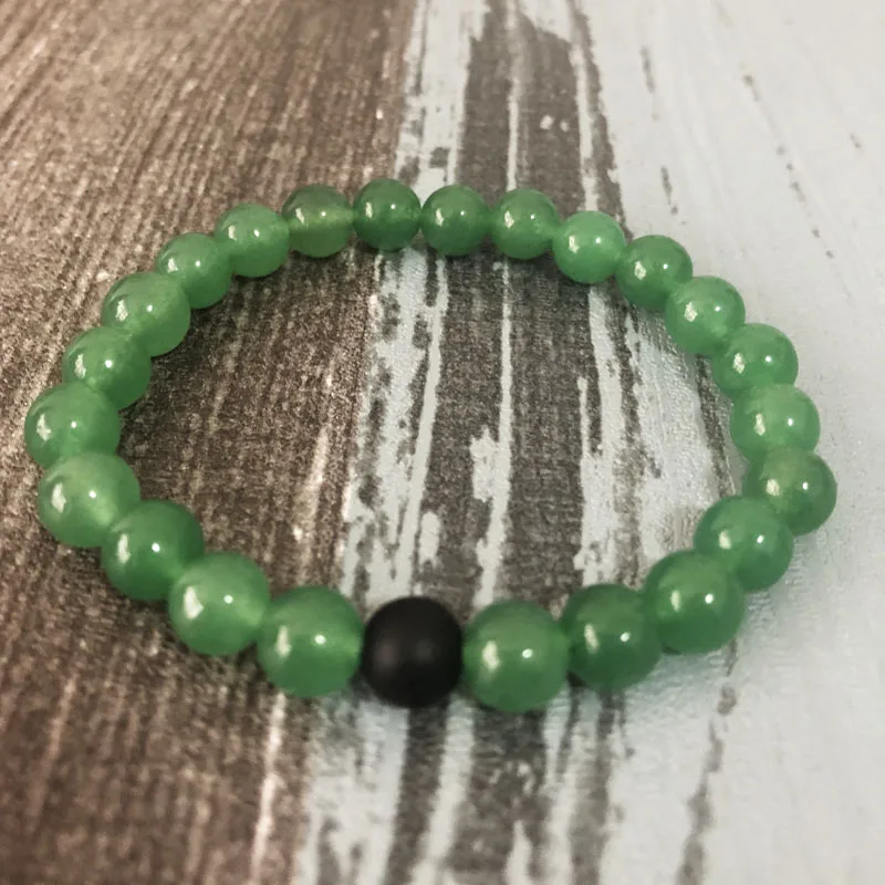 Браслет мужской из натурального камня матовый черный оникс 2 набора браслетов