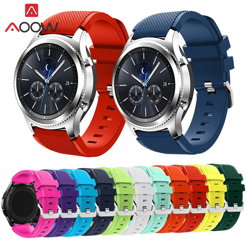 22 мм силиконовый ремешок для часов для samsung Galaxy Watch 46 мм huawei Watch GT Активный браслет ремешок для gear S3 Frontier Classic
