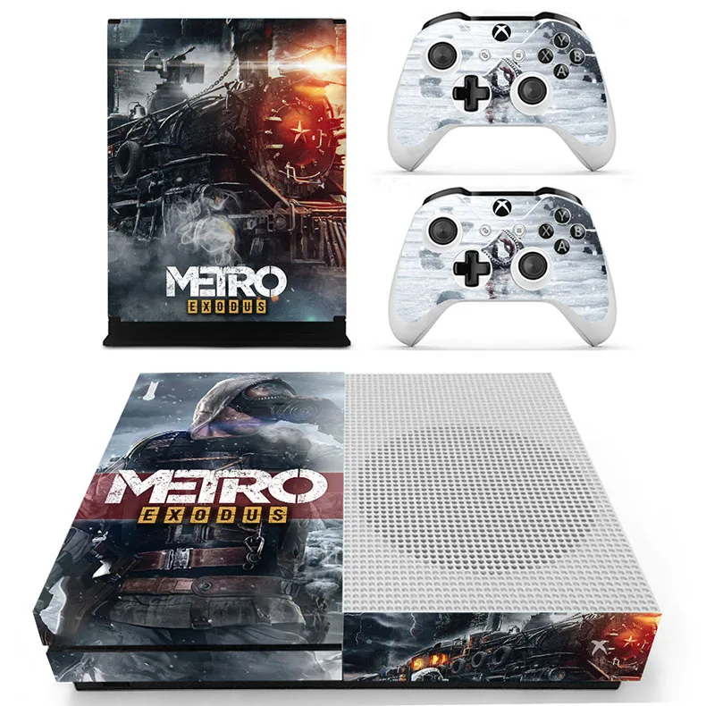 YS-xboxoneS-2111 Metro Exodus наклейка для Xbox One S Наклейка s vinilo pegatina для Xbox one тонкая консоль и два контроллера - Цвет: YS-xboxoneS-2111