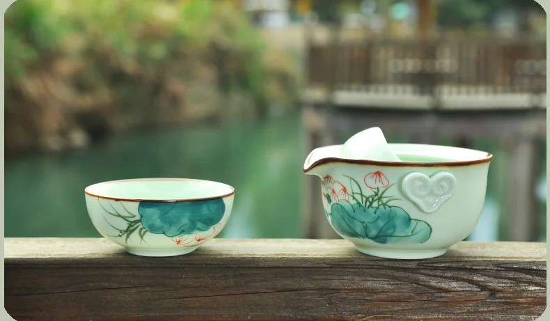 1 горшок 1 чашка Gaiwan расписанный вручную фарфоровый чайник чашка для чая, гайвань дорожный чайный набор кунг-фу чайные наборы чайная чашка Quik керамический чайник
