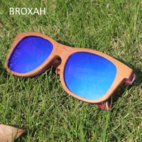 natural wood sunglasses men women polarized sun glasses 100 wooden frame car driving glasses mirror shades uv400 oculos de sol