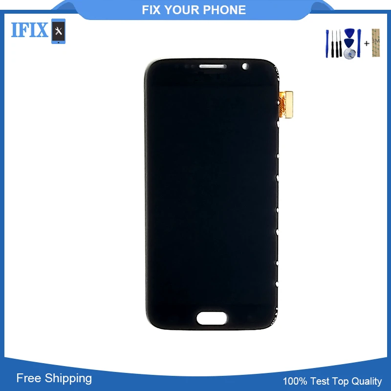 100 шт./лот для Samsung Galaxy S6 G920 G920f G920i G920A G920K ЖК экран в сборе Super AMOLED LCD с
