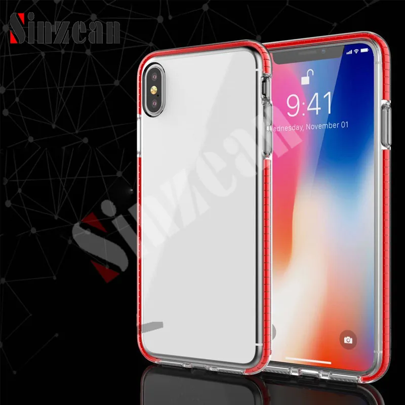 Sinzean 100pcs For Huawei mate 20 lite/mate pro/P20 lite/P20 Pro/P smart/honor play/8X Colorful 2 in 1 Silicone back case | Мобильные