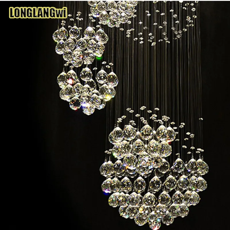 Новые Большие современные светодиодные K9 люстры хрустальные гостиничные