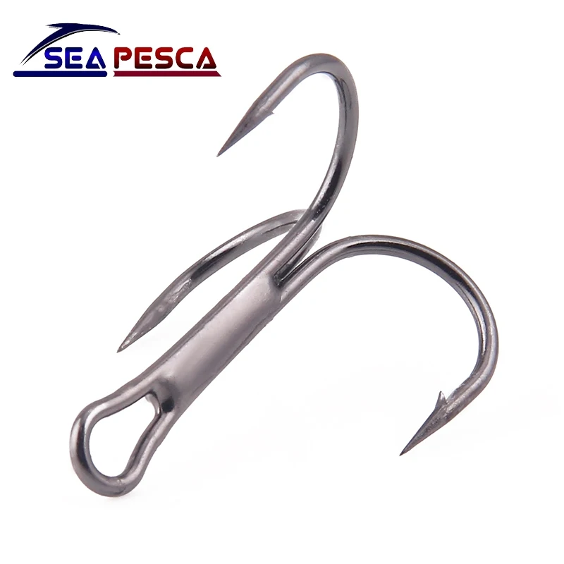 SEAPESCA 20 шт./лот рыболовный крючок из высокоуглеродистой стали тройной Рыболовные