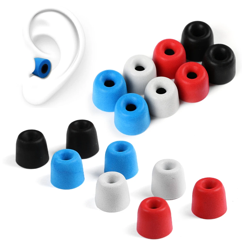 

1Pair Soft Memory Foam Earbuds Earmuffs Noise Isolation Eartips In-Ear Earphone Accessories T100/T200/T300/T400 S/M/L Sizes