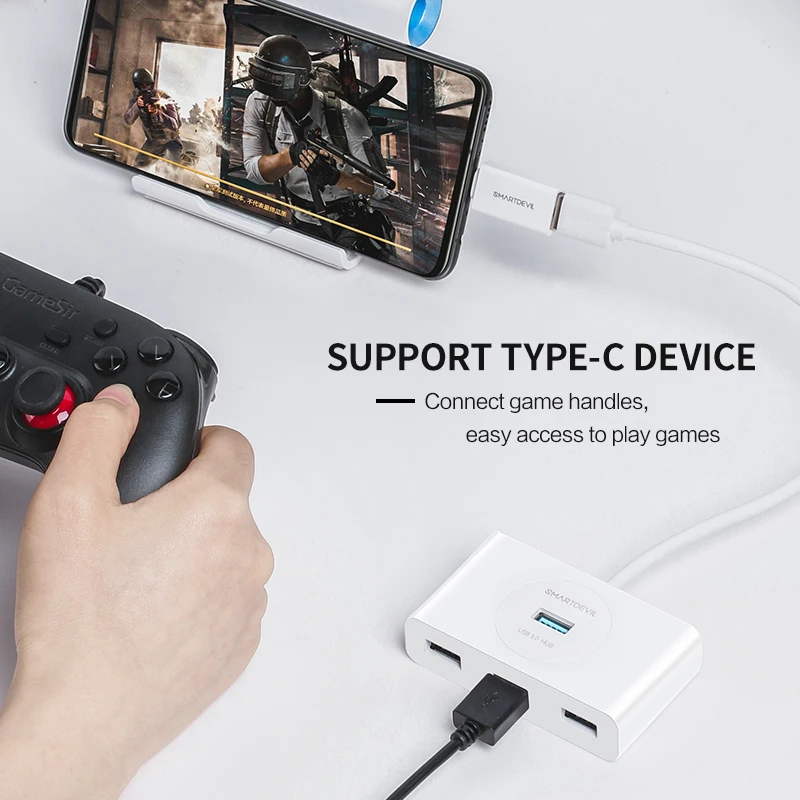 SmartDevil Multi USB 3 0 Type C концентратор к 4 для Macbook Pro адаптер Huawei P20 компьютер жесткий диск