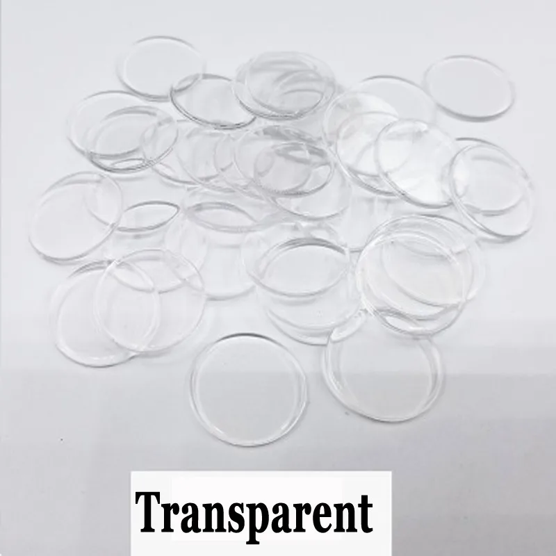 Transparent 100 шт 19 мм фишки для бинго, маркеры для игры в бинго, пластиковые карты для классных детских и карнавальных игр в бинго - Цвет: Transparent