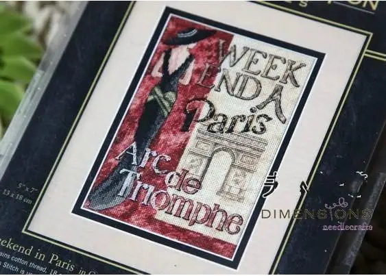 Золотая коллекция милый комплект для вышивки крестиком выходные в Париже