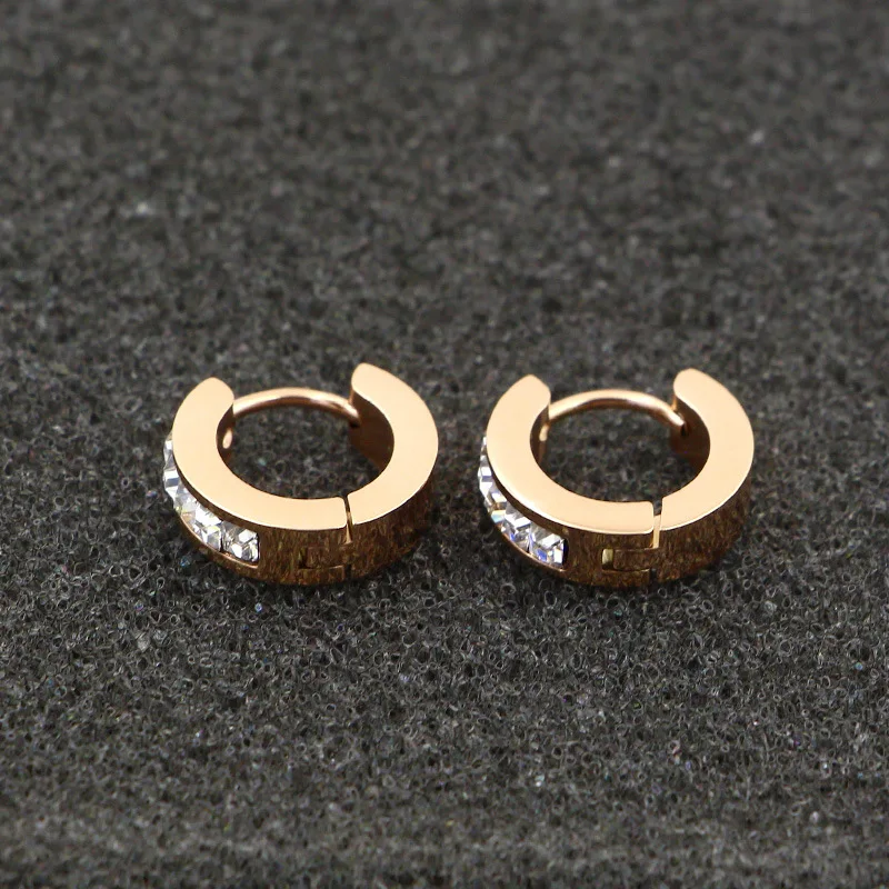 Женские сверкающие серьги-кольца Martick с кубиками AAA позолоченные серьги из