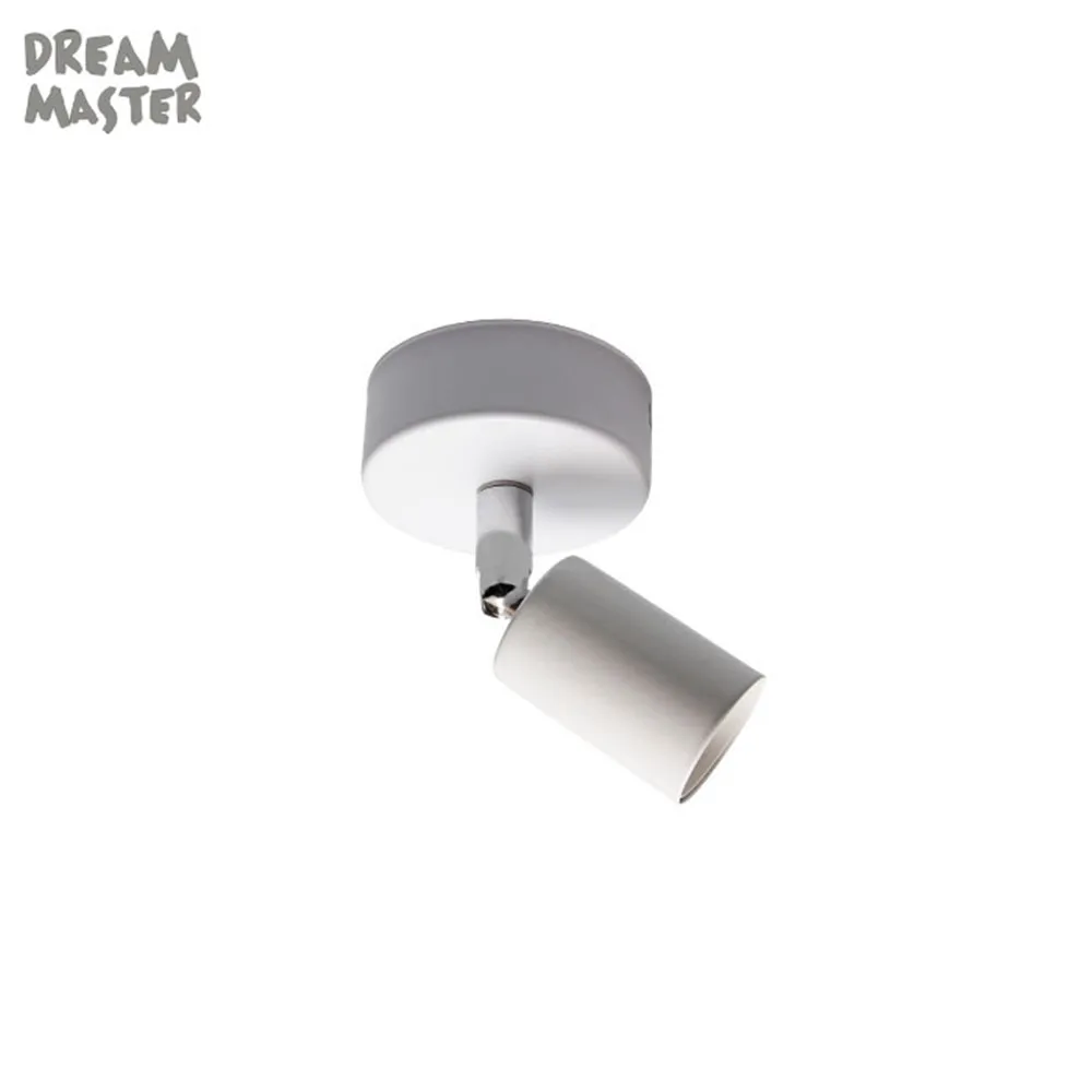 white ceiling light Мини E27 Трековый светильник, Светодиодный точечный светильник, потолочный Регулируемый рельсовый Трековый светильник, лампы для магазинов одежды, выставочный потолочный светильник - Испускаемый цвет: white ceiling light