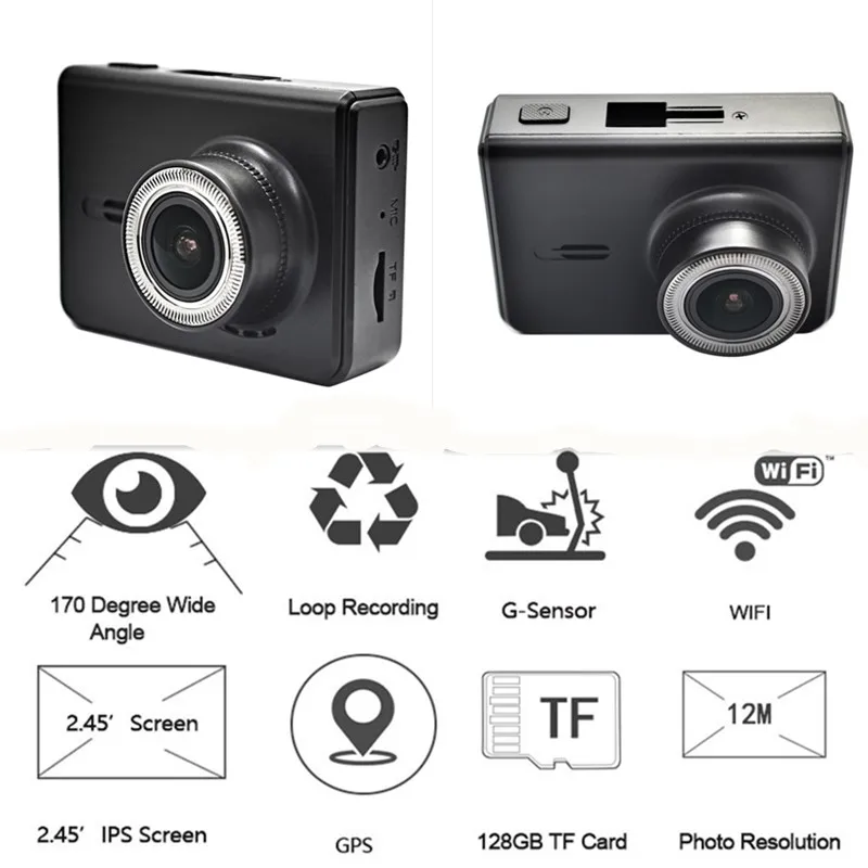 2 45 &quotАвтомобильный DVR видеорегистратор T685 Dash камера SONY IMX323 сенсор HD 1080P Поддержка