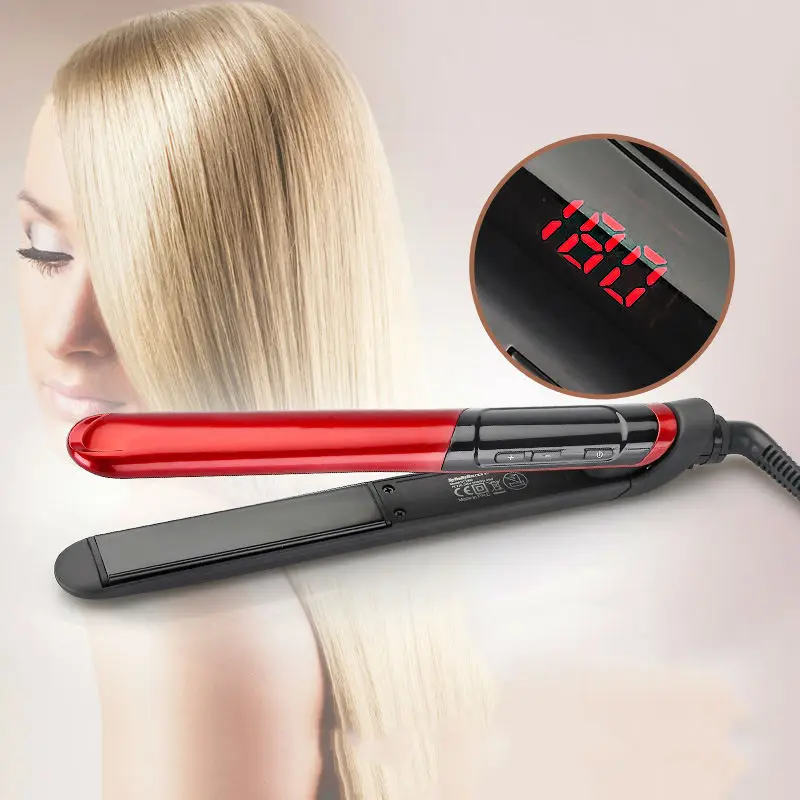NewView Grade Ceramic Hair Straightening Flat Iron Intelligent LCD Professional Curler Curling Straightener Irons |