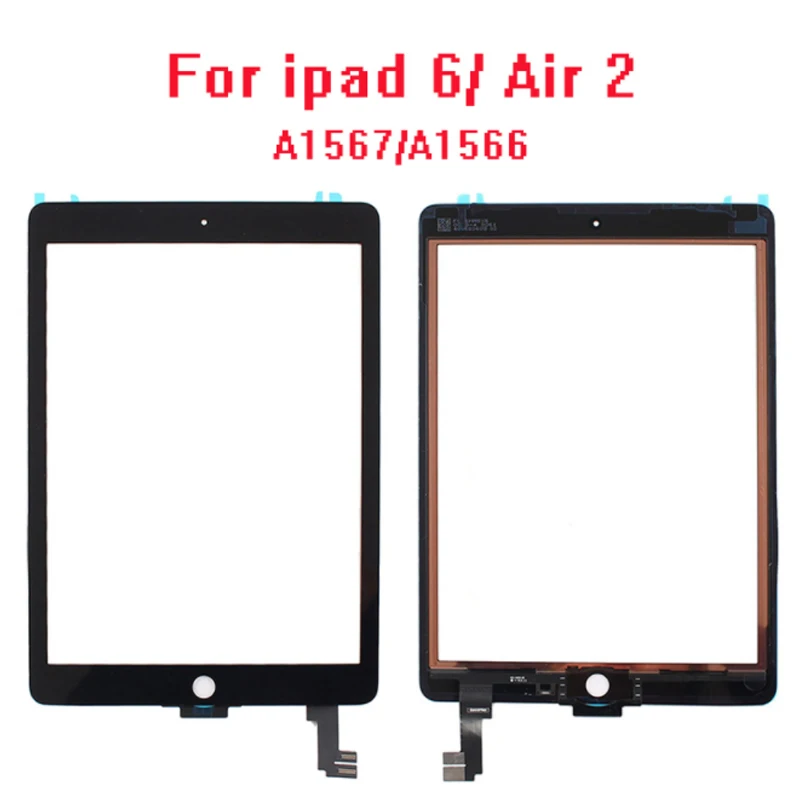10 шт./лот 100% Протестировано для ipad 6 Air 2 стекло сенсорного экрана с гибким кабелем