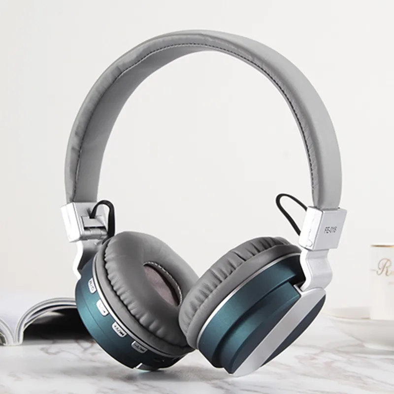 Синий Bluetooth 4,2 с FM SD картой читаемые музыкальные беспроводные наушники складные стильные наушники - Цвет: Синий