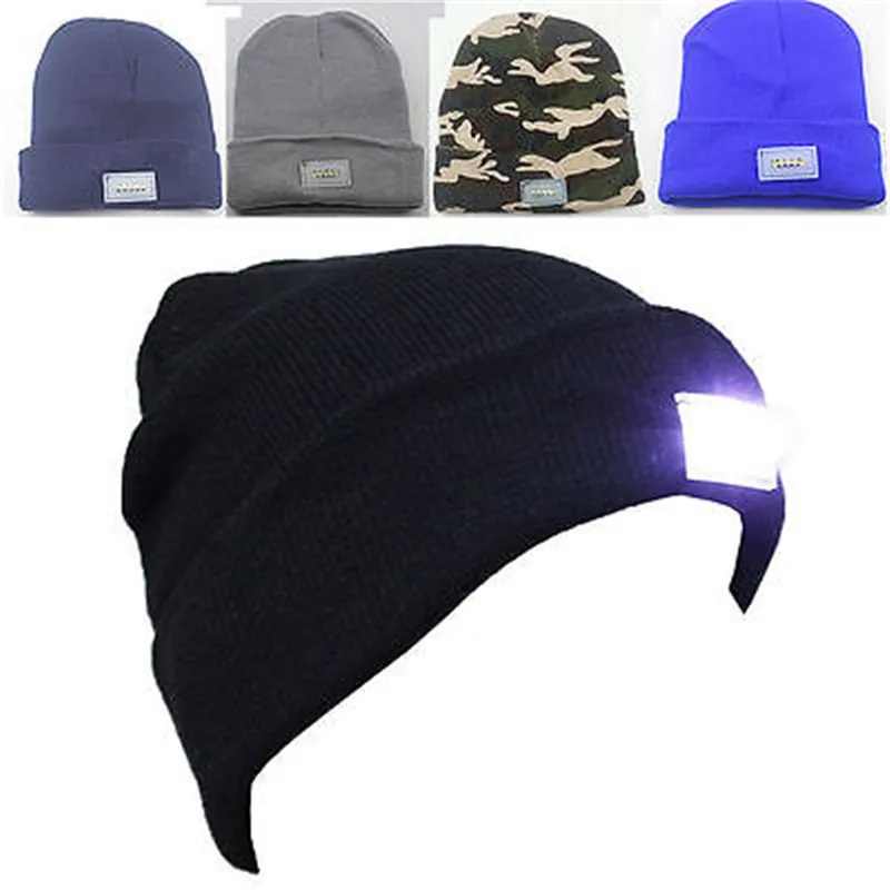 Модная шапка со светодиодной подсветкой теплая зимняя Gorro для рыбалки охоты