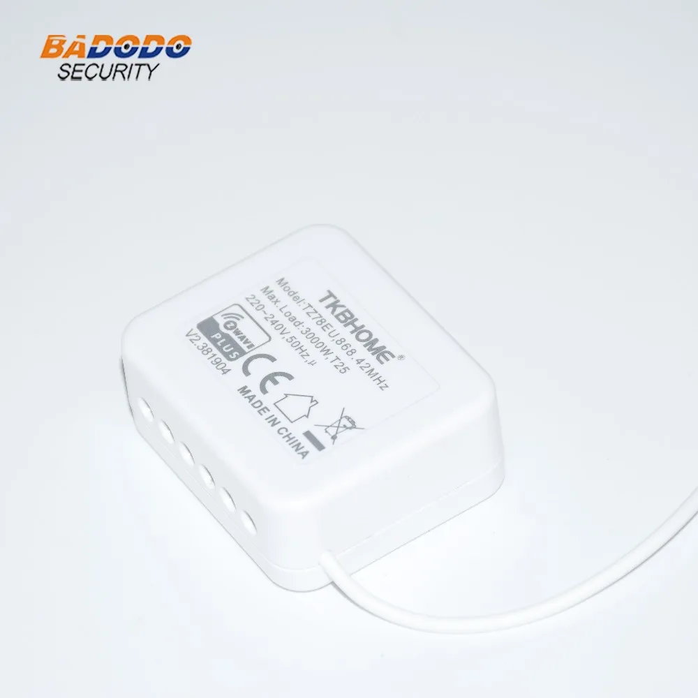 Модуль управления переключателем большой мощности Z wave plus TKBhome TZ78 однорелейный