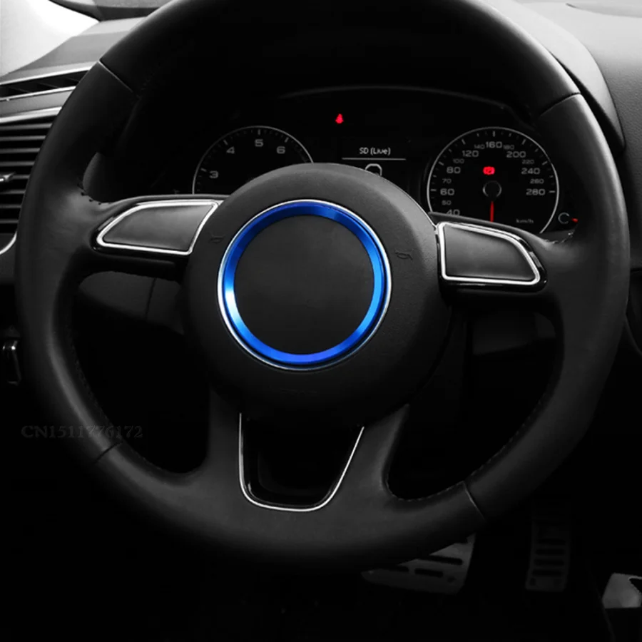 Отличные Новые 3D рулевого колеса стикер из алюминиевого сплава чехол для Audi A1 A3 A4L