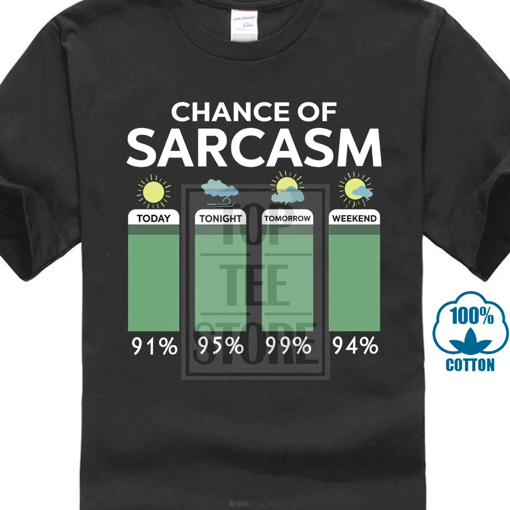 Футболка с надписью Chance Of Sarcasm|Мужские футболки| |