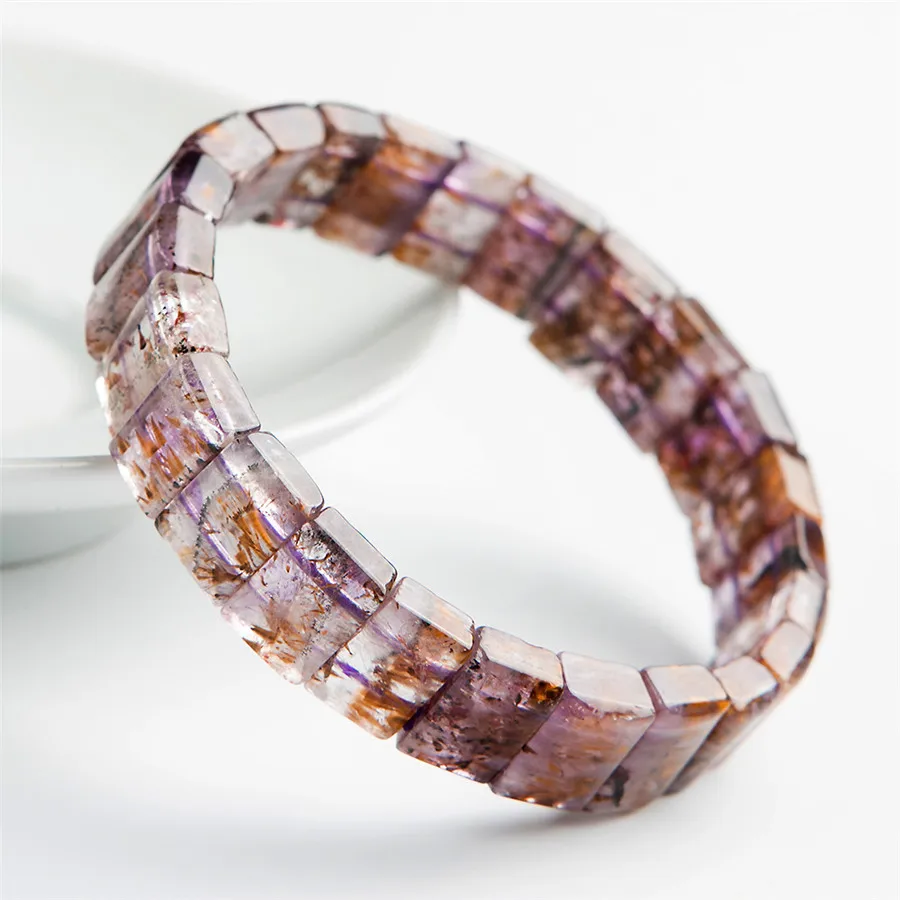 Подлинная натуральная фиолетовая Золотая титановая каксенит рутилированный