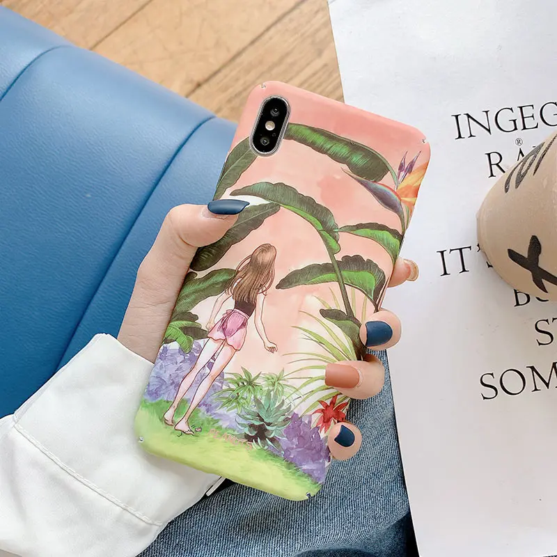 Жесткие ПК-Чехлы для huawei P20 P30Lite Mate20 Pro Nova 3 3i 4 девушка цветок матовый чехол для Honor 10 lite 8X задняя крышка funda чехлы