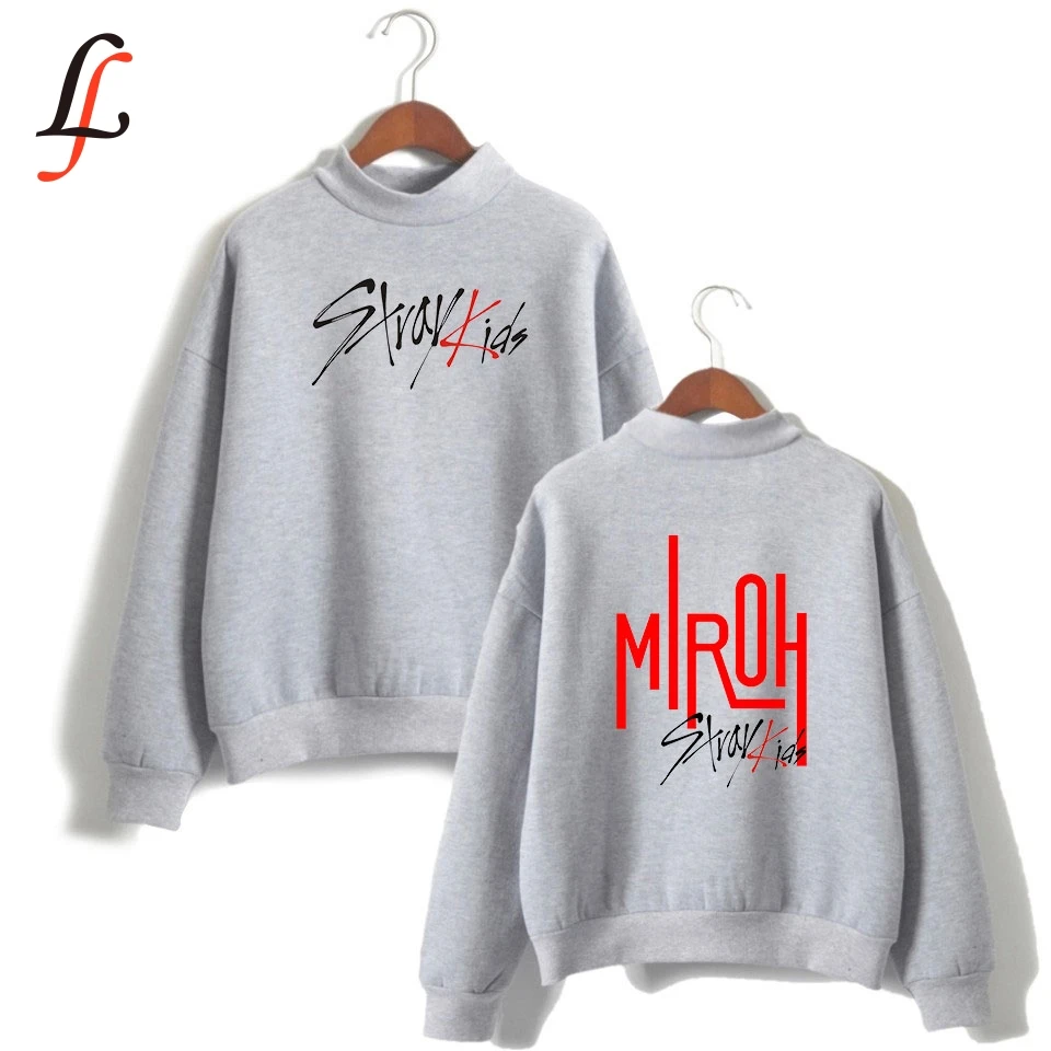 Straykids harajuku/Детские толстовки с капюшоном и высоким воротником Kpop Женская одежда