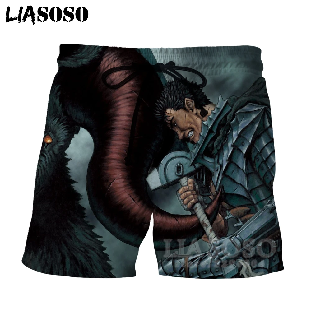LIASOSO Vikings Berserk shorts The Monster Wolf of Norse Mythology short 3d printing cosplay Harajuku vi001 | Мужская одежда