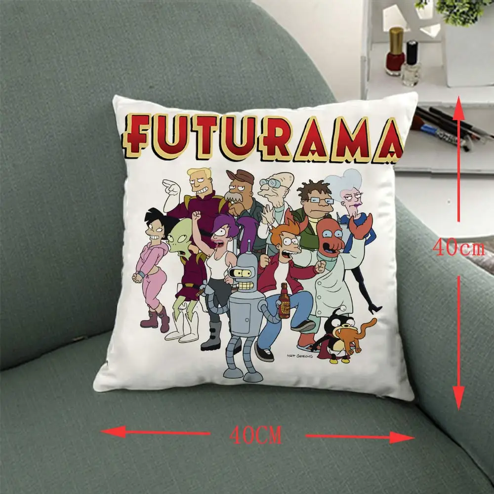 16 &quotFuturama полный напечатанный Чехол для наволочки Philip J. Фрай Туранга